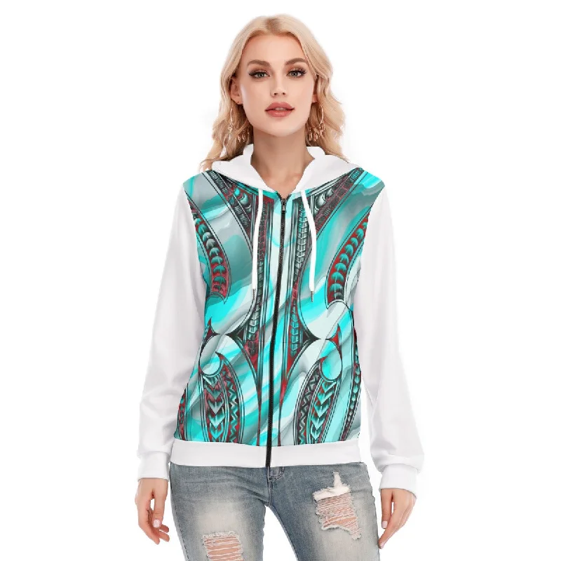 Women's hoodie with a detachable hood for customizable stylingAll-Over Print Women's Hoodie With Zipper Women's hoodie with a detachable hood for customizable stylingAll-Over Print Women's Hoodie With Zipper