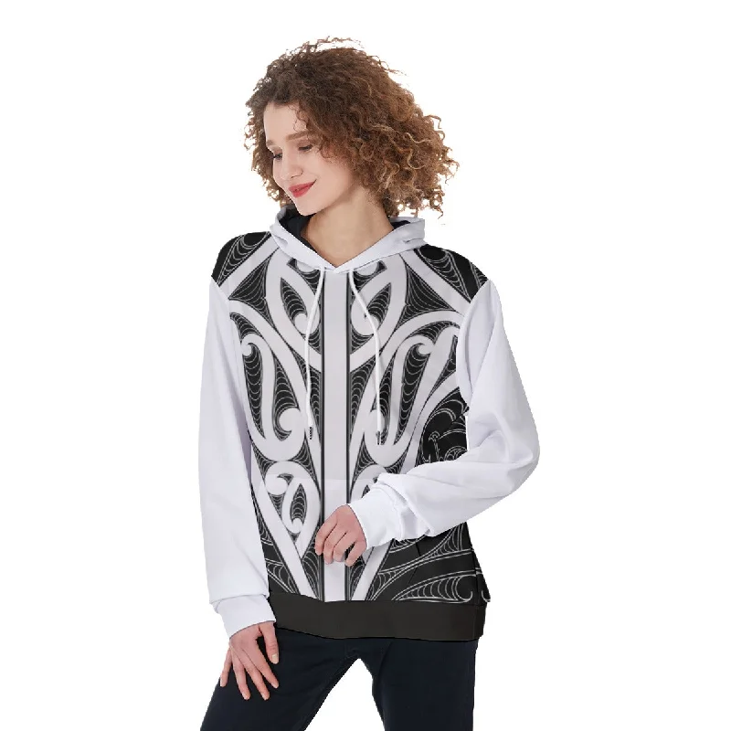 Women's fleece - lined hoodie with thumbholes for warmth in winterAll-Over Print Women's Pullover Hoodie