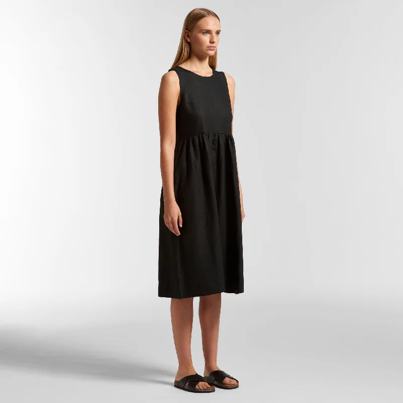 Ball Gown Women Dress with a Full Skirt for a Princess - like LookAS Colour Linen Dress Black