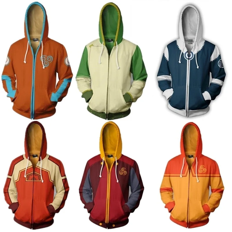 Women's oversized cropped hoodie with drawstrings for a trendy lookCosplay Costume Hoodie- Avatar The Last Airbender Women's oversized cropped hoodie with drawstrings for a trendy lookCosplay Costume Hoodie- Avatar The Last Airbender