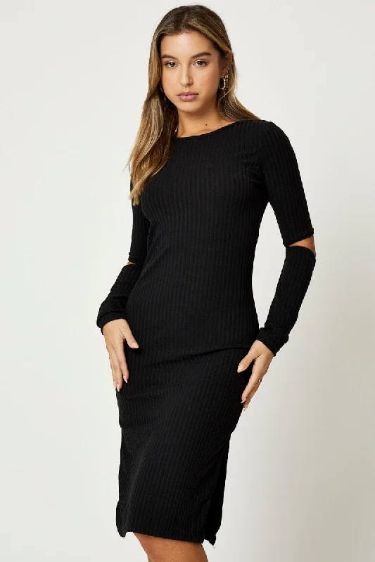 Mini Women Dress with a Short Hem for a Young and Trendy StyleBlack Midi Dress Long Sleeve Mini Women Dress with a Short Hem for a Young and Trendy StyleBlack Midi Dress Long Sleeve
