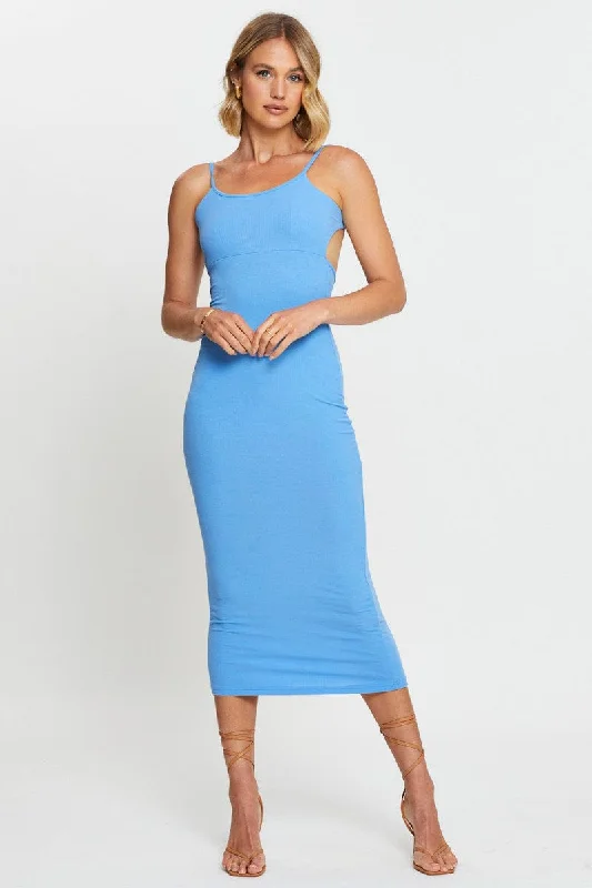 Off - the - Shoulder Women Dress for a Romantic and Feminine LookBlue Bodycon Dress Mini Off - the - Shoulder Women Dress for a Romantic and Feminine LookBlue Bodycon Dress Mini