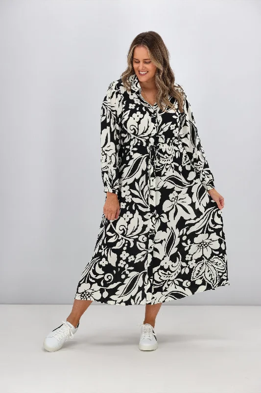Sleeveless Women Dress in Bright Colors for Summer PartiesBoho Australia Garza Dress Black White Sleeveless Women Dress in Bright Colors for Summer PartiesBoho Australia Garza Dress Black White