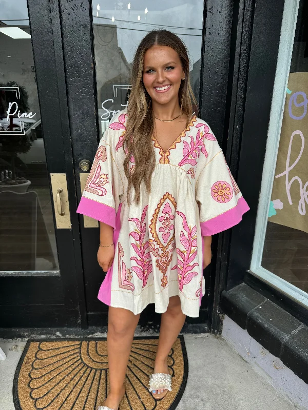 Ruffled Women Dress with Multiple Layers for a Playful and Girly StyleBoho embroidered dress