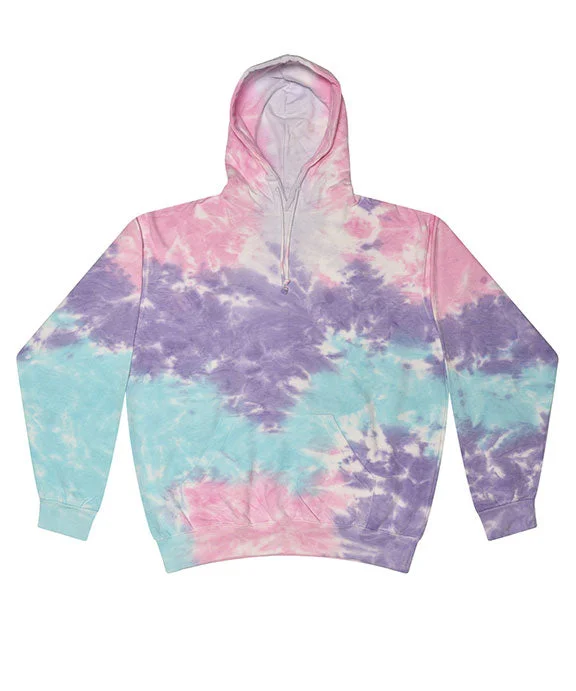 Women's graphic - printed sweatshirt featuring floral patterns for a feminine touchCD877 - Tie-Dye Adult Tie-Dyed Pullover Hooded Sweatshirt | Cotton Candy