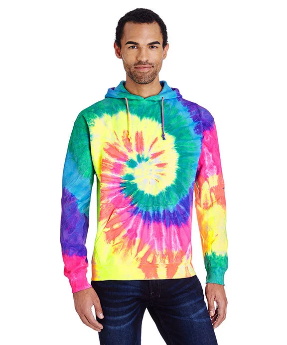 Women's quarter - zip sweatshirt made of organic cotton for eco - conscious fashionCD877 - Tie-Dye Adult Tie-Dyed Pullover Hooded Sweatshirt | Neon Rainbow Women's quarter - zip sweatshirt made of organic cotton for eco - conscious fashionCD877 - Tie-Dye Adult Tie-Dyed Pullover Hooded Sweatshirt | Neon Rainbow