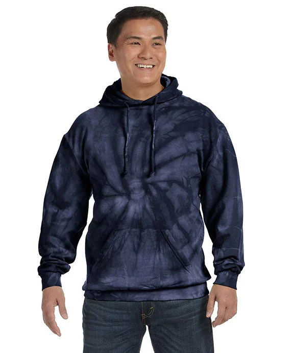 Women's color - block hoodie combining bold hues for a fashion - forward statementCD877 - Tie-Dye Adult Tie-Dyed Pullover Hooded Sweatshirt | Spider Navy Women's color - block hoodie combining bold hues for a fashion - forward statementCD877 - Tie-Dye Adult Tie-Dyed Pullover Hooded Sweatshirt | Spider Navy