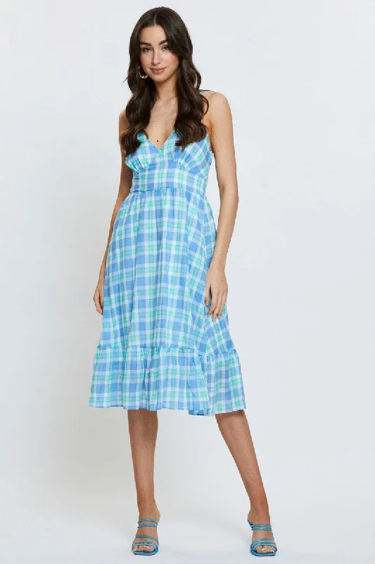 Sheath Women Dress with a Tailored Fit for a Professional LookCheck Midi Dress Sleeveless Sheath Women Dress with a Tailored Fit for a Professional LookCheck Midi Dress Sleeveless