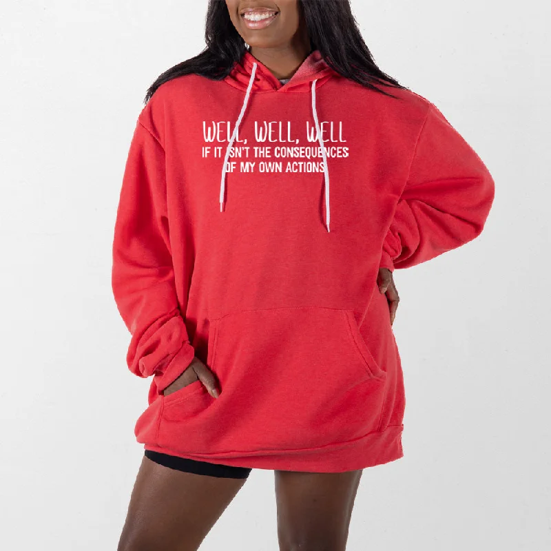Women's mock - neck sweatshirt made of moisture - wicking material for fitness useConsequences of My Own Actions Giant Hoodie Women's mock - neck sweatshirt made of moisture - wicking material for fitness useConsequences of My Own Actions Giant Hoodie