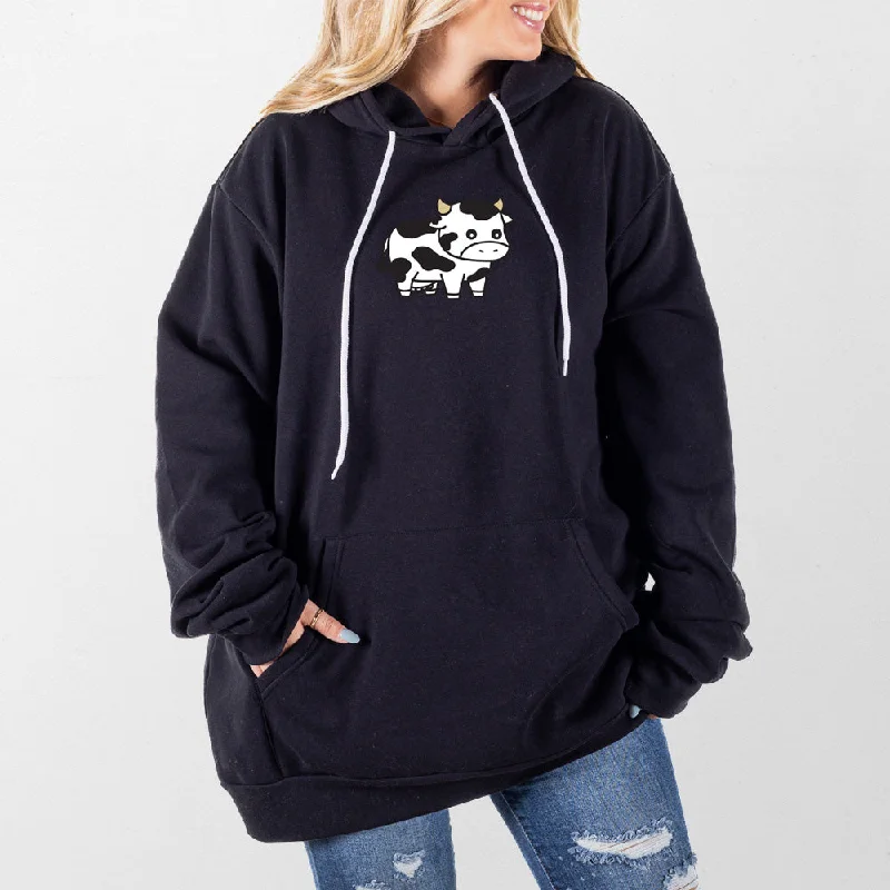 Women's sweatshirt with a mesh panel insert for breathability during workoutsCow Giant Hoodie Women's sweatshirt with a mesh panel insert for breathability during workoutsCow Giant Hoodie