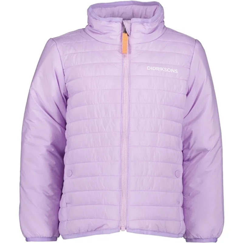 Women's quilted puffer jackets in a cropped silhouette for a modern twistDidriksons Pion Digital Purple Jacket Women's quilted puffer jackets in a cropped silhouette for a modern twistDidriksons Pion Digital Purple Jacket