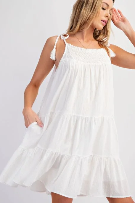Mermaid - Style Women Dress with a Fitted Silhouette for Special OccasionsDonna Gauze Ruffle Dress