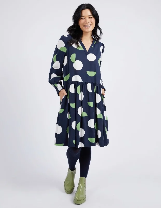 Lace - Embellished Women Dress for an Elegant and Sophisticated AppearanceElm Stormy Spot Dress Navy Spot