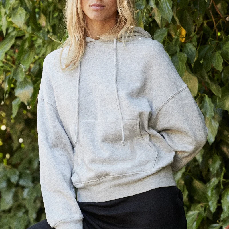Women's sweatshirt with a mesh panel insert for breathability during workoutsFleece Slouchy Pullover Hoody Women's sweatshirt with a mesh panel insert for breathability during workoutsFleece Slouchy Pullover Hoody