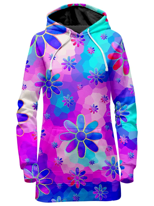 Women's crew - neck sweatshirt in a heather gray shade for a classic and versatile optionFlower Power Journey Hoodie Dress Women's crew - neck sweatshirt in a heather gray shade for a classic and versatile optionFlower Power Journey Hoodie Dress