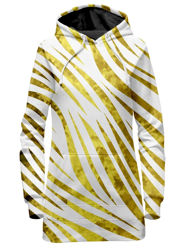 Women's cropped sweatshirt with a lace - trimmed hem for a romantic lookGold Safari Hoodie Dress Women's cropped sweatshirt with a lace - trimmed hem for a romantic lookGold Safari Hoodie Dress
