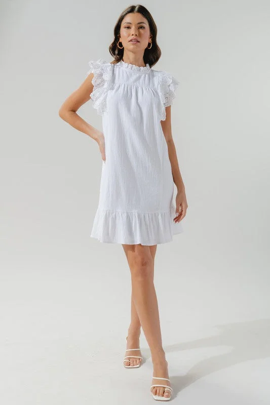 Printed Abstract Women Dress for a Modern and Artistic AppealHazel Eyelet Shift Dress