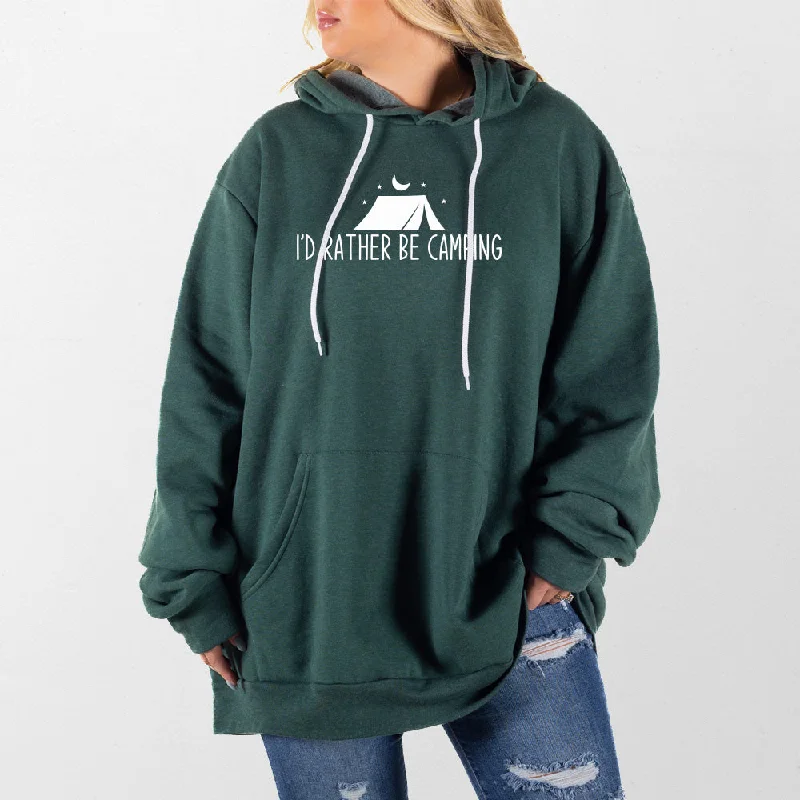 Women's graphic - printed sweatshirt featuring floral patterns for a feminine touchId Rather Be Camping Giant Hoodie Women's graphic - printed sweatshirt featuring floral patterns for a feminine touchId Rather Be Camping Giant Hoodie