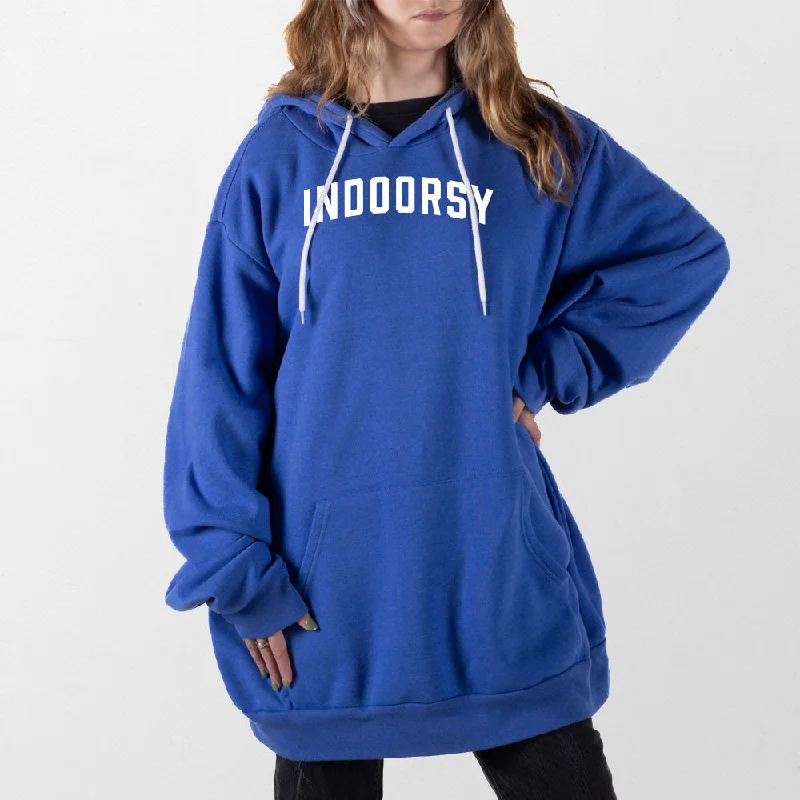 Women's cropped sweatshirt with a slogan graphic for a fun and expressive lookIndoorsy Giant Hoodie Women's cropped sweatshirt with a slogan graphic for a fun and expressive lookIndoorsy Giant Hoodie