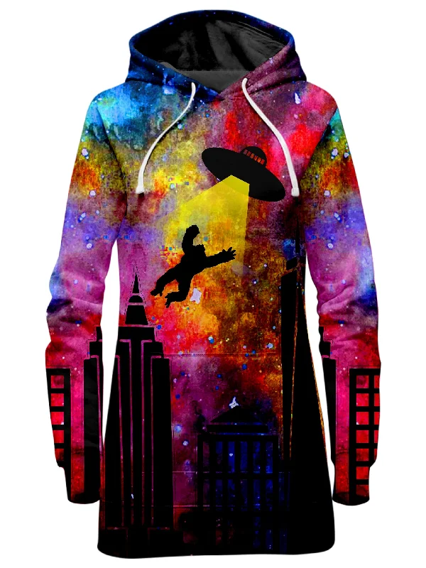 Women's long - sleeve cropped sweatshirt with ribbed cuffs for a snug fitKing Kong Abduction Hoodie Dress Women's long - sleeve cropped sweatshirt with ribbed cuffs for a snug fitKing Kong Abduction Hoodie Dress