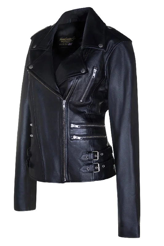 Women's cropped satin jackets in pastel shades for a glamorous evening outLadies Biker Jacket - Style 7113 Women's cropped satin jackets in pastel shades for a glamorous evening outLadies Biker Jacket - Style 7113