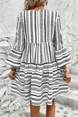 Plus Size Women Dress with a Flattering A - Line Cut for Comfort and StyleMelissa Striped Dress