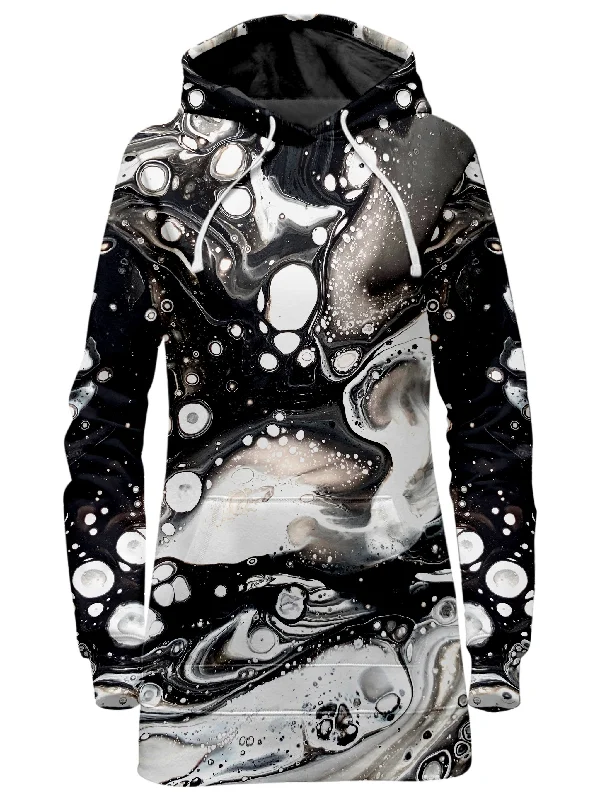 Women's tie - dye hoodie in bright colors for a retro and eye - catching styleMonochrome Melt Hoodie Dress Women's tie - dye hoodie in bright colors for a retro and eye - catching styleMonochrome Melt Hoodie Dress