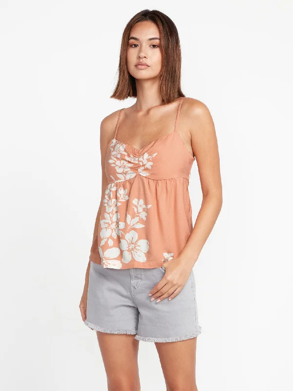 Women's long - line cardigan jackets in a soft knit for a cozy and elegant lookMucho Mahalo Cami Tank - Clay Women's long - line cardigan jackets in a soft knit for a cozy and elegant lookMucho Mahalo Cami Tank - Clay