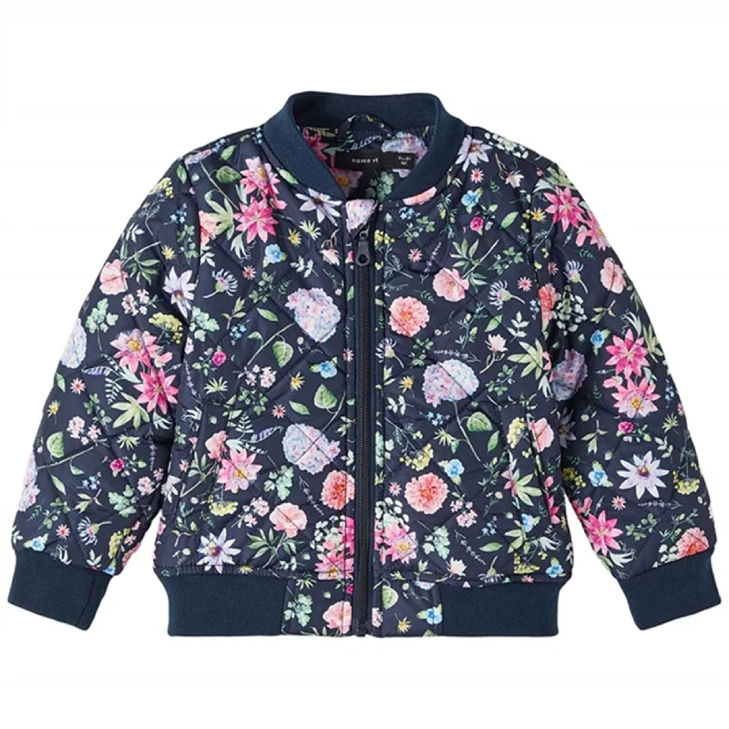 Women's windbreaker jackets with adjustable hoods for windy daysName it Dark Sapphire Masja Quilted Bomber Jacket Women's windbreaker jackets with adjustable hoods for windy daysName it Dark Sapphire Masja Quilted Bomber Jacket