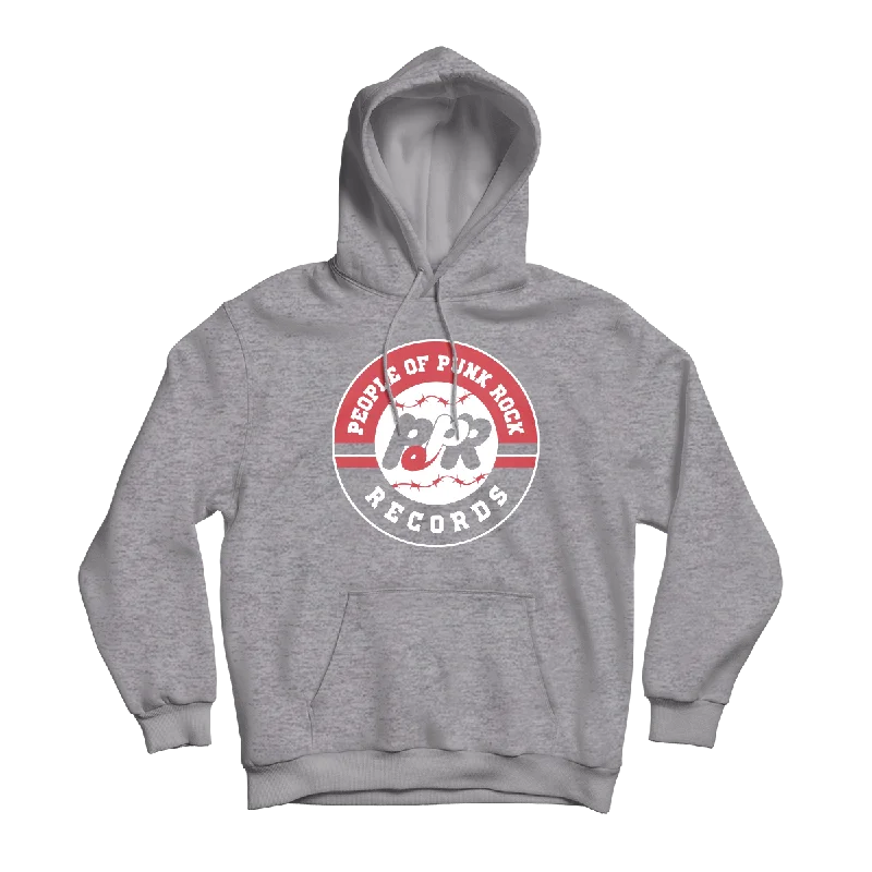 Women's tie - dye hoodie in bright colors for a retro and eye - catching stylePOPR Records "Expos" (Heather Grey) (Pullover Hoodie) Women's tie - dye hoodie in bright colors for a retro and eye - catching stylePOPR Records "Expos" (Heather Grey) (Pullover Hoodie)