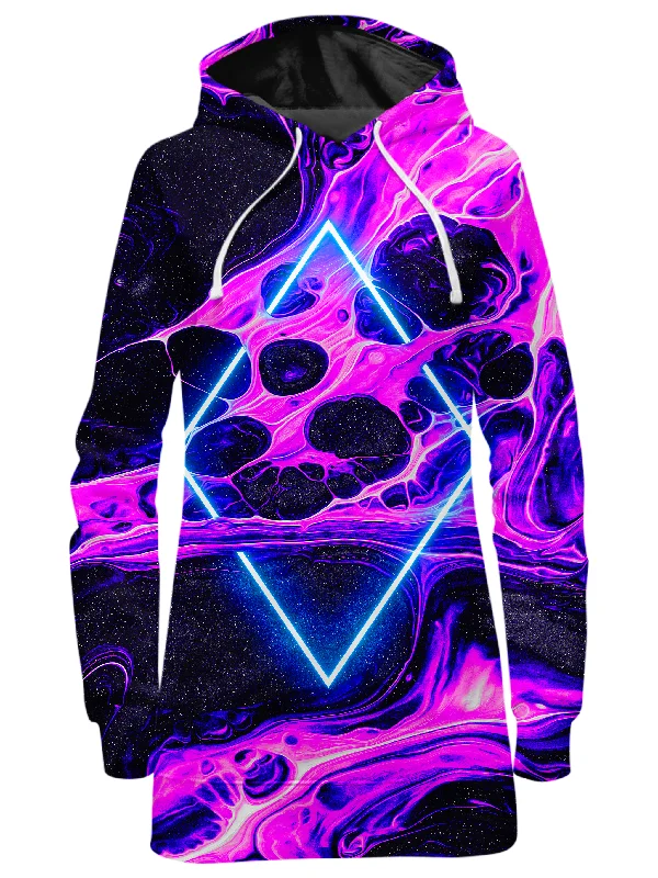 Women's color - block hoodie combining bold hues for a fashion - forward statementPortal Home Pink Hoodie Dress Women's color - block hoodie combining bold hues for a fashion - forward statementPortal Home Pink Hoodie Dress