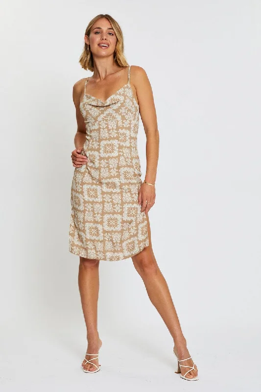 Pleated Women Dress with a Timeless and Elegant TexturePrint Bodycon Dress Mini