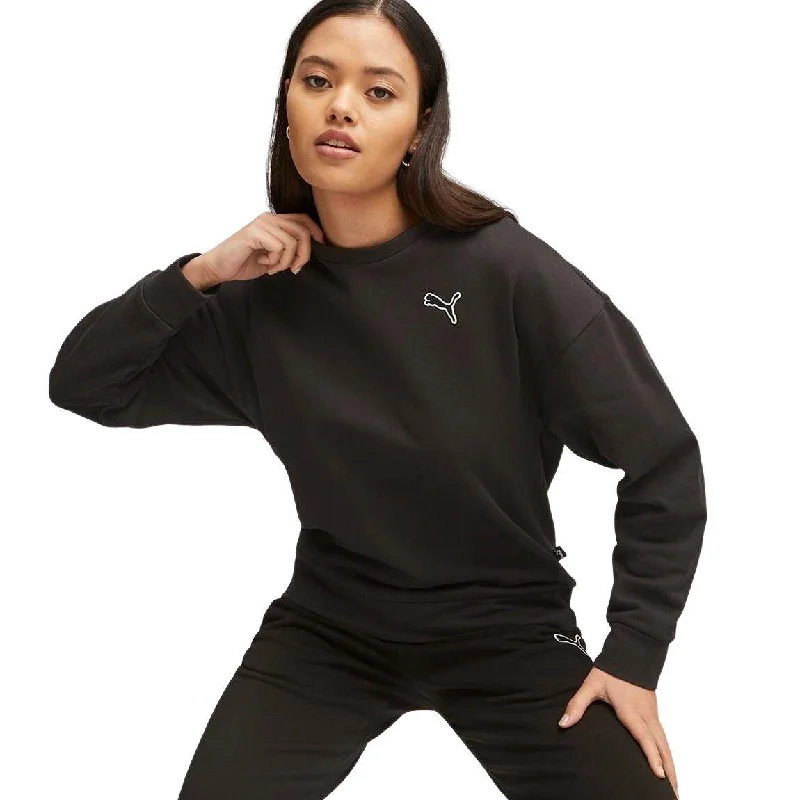 Women's cropped sweatshirt with a lace - trimmed hem for a romantic lookPuma Better Essentials Crew - Women Women's cropped sweatshirt with a lace - trimmed hem for a romantic lookPuma Better Essentials Crew - Women