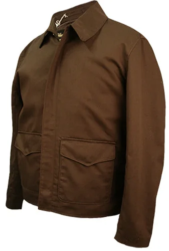 Women's double - breasted tweed jackets in classic colors for a sophisticated office lookRaiders of the Lost Ark Jacket in Brown Cotton