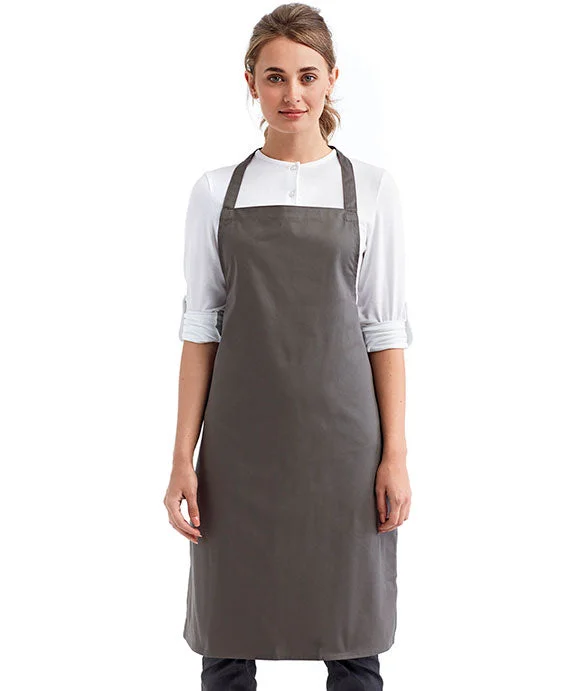 RP102 - Artisan Collection by Reprime Organic Cotton Bib Apron | Dark Grey