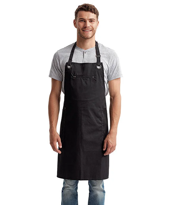 RP121 - Artisan Collection by Reprime Unisex Barley Contrast Stitch Sustainable Bib Apron