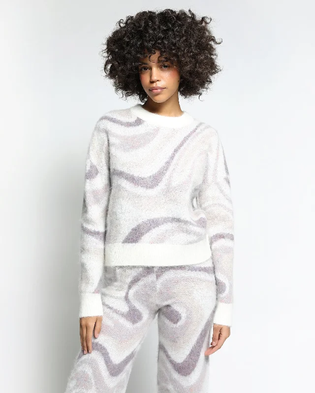 Women's quarter - zip sweatshirt made of organic cotton for eco - conscious fashionSpectrum Swirl Mohair Crewneck L/S Sweater (FINAL SALE) Women's quarter - zip sweatshirt made of organic cotton for eco - conscious fashionSpectrum Swirl Mohair Crewneck L/S Sweater (FINAL SALE)