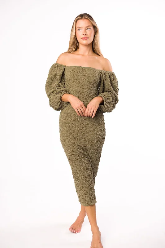 Mini Women Dress with a Short Hem for a Young and Trendy StyleDarcy Square Neck Midi Dress in Green