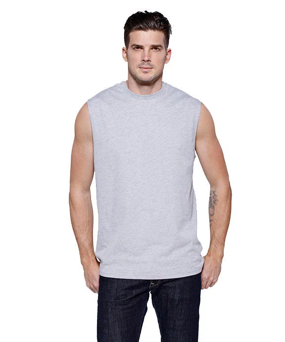 ST2150 - StarTee Mens Cotton Muscle Tank Top | Heather Grey