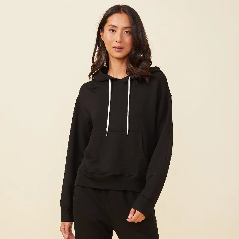 Women's crew - neck sweatshirt in a heather gray shade for a classic and versatile optionSupersoft Fleece Drawcord Hoody Women's crew - neck sweatshirt in a heather gray shade for a classic and versatile optionSupersoft Fleece Drawcord Hoody