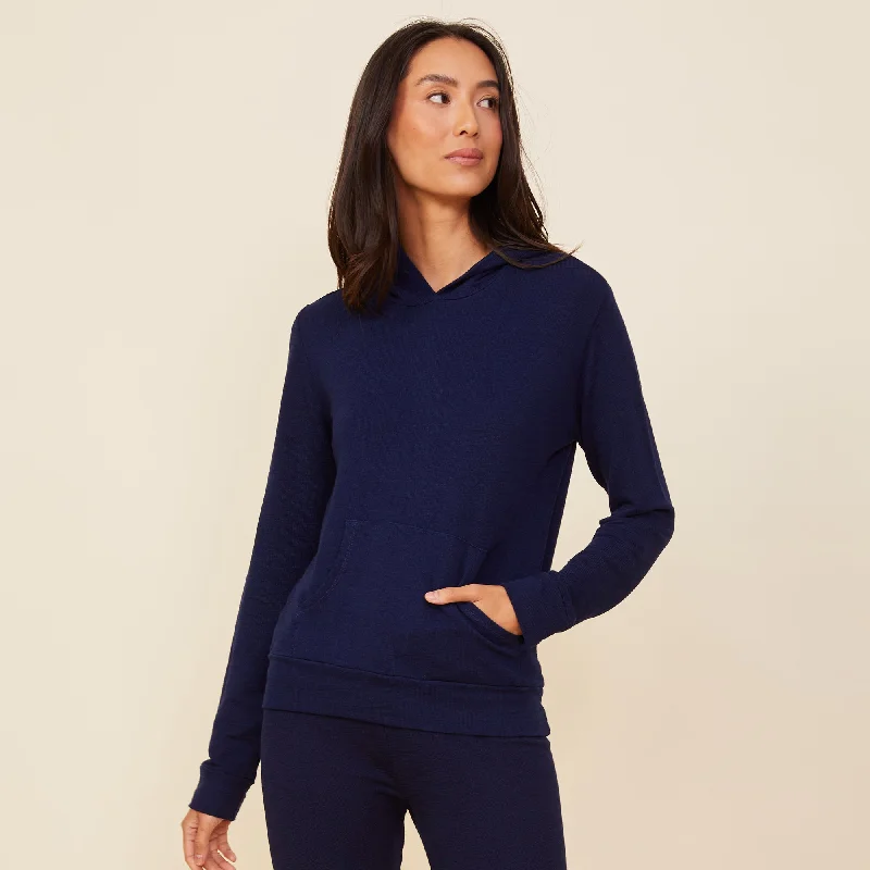 Women's zip - up sweatshirt in pastel blue for a soft and stylish outfitSupersoft Pullover Hoody