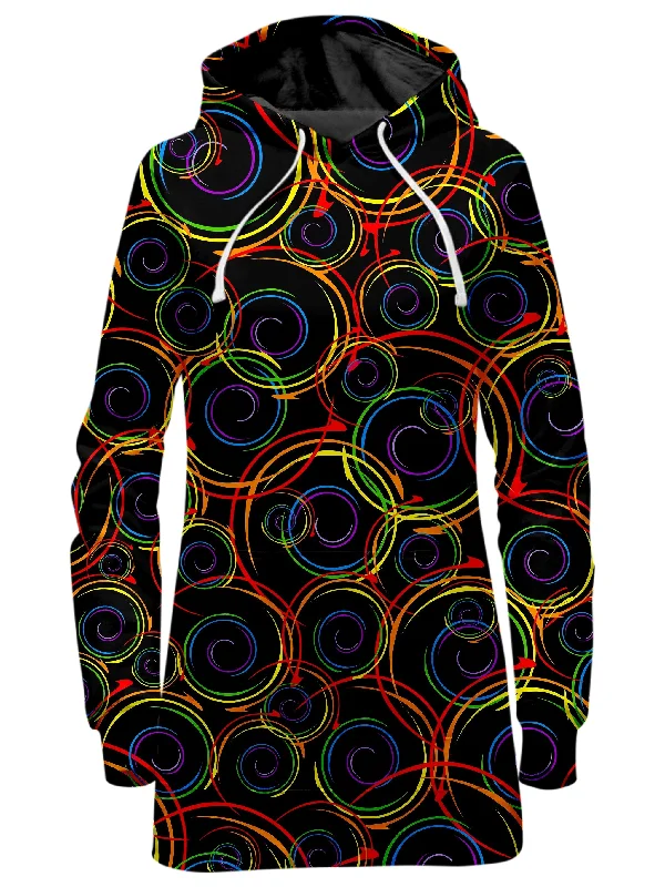 Women's zip - up sweatshirt in pastel blue for a soft and stylish outfitSwirl Abstract Hoodie Dress Women's zip - up sweatshirt in pastel blue for a soft and stylish outfitSwirl Abstract Hoodie Dress