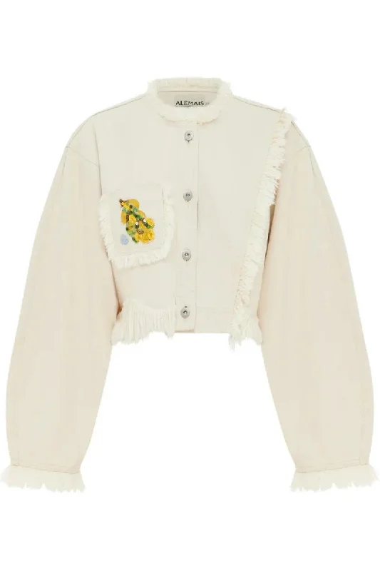 Women's bomber jackets with floral embroidery for a feminine and unique designSylvie Jacket
