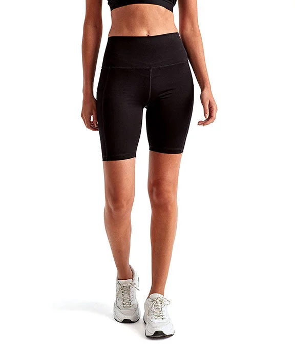 Women's crew - neck sweatshirt in a heather gray shade for a classic and versatile optionTD046 - TriDri Ladies Performance Legging Shorts | Black