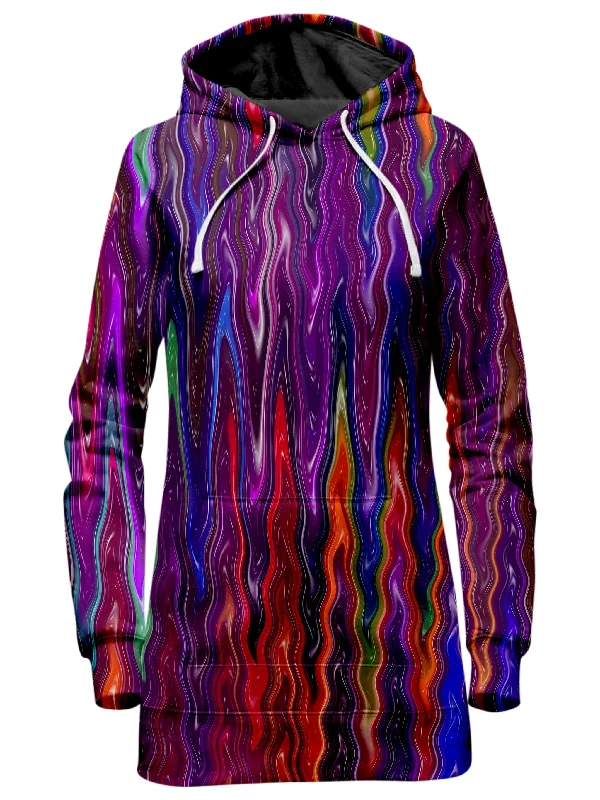 Women's long - sleeve cropped sweatshirt with ribbed cuffs for a snug fitTrippy Vibes Hoodie Dress Women's long - sleeve cropped sweatshirt with ribbed cuffs for a snug fitTrippy Vibes Hoodie Dress