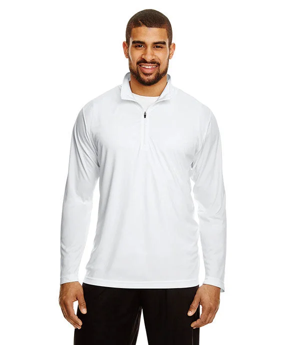 TT31 - Team 365 Mens Zone Performance Quarter-Zip Shirt | White