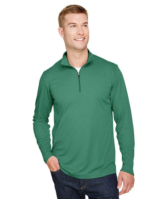 TT31H - Team 365 Mens Zone Sonic Heather Performance Quarter-Zip Shirt | Sport Forest Heather