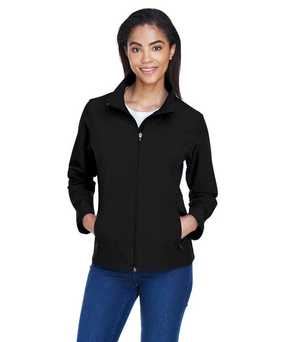 TT80W - Team 365 Ladies Leader Soft Shell Jacket | Black