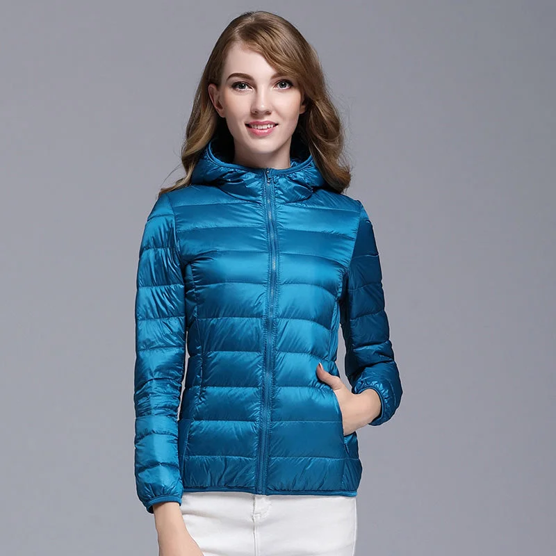 Women's cropped sweatshirt with a lace - trimmed hem for a romantic lookWomens Ultra-light Down Puffer Jacket Women's cropped sweatshirt with a lace - trimmed hem for a romantic lookWomens Ultra-light Down Puffer Jacket