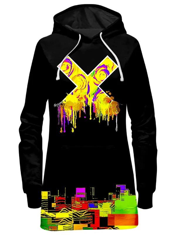 Women's graphic - printed sweatshirt featuring floral patterns for a feminine touchX and Roses Hoodie Dress Women's graphic - printed sweatshirt featuring floral patterns for a feminine touchX and Roses Hoodie Dress